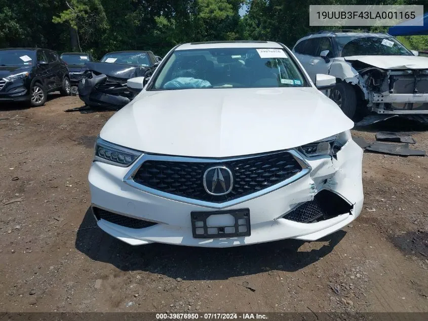 2020 Acura Tlx Tech Package VIN: 19UUB3F43LA001165 Lot: 39876950