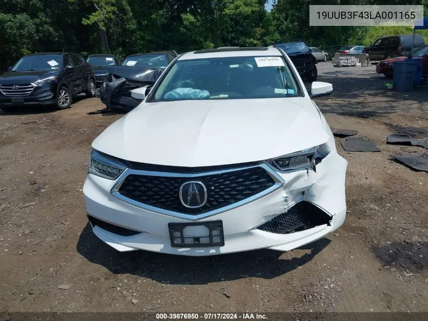 2020 Acura Tlx Tech Package VIN: 19UUB3F43LA001165 Lot: 39876950