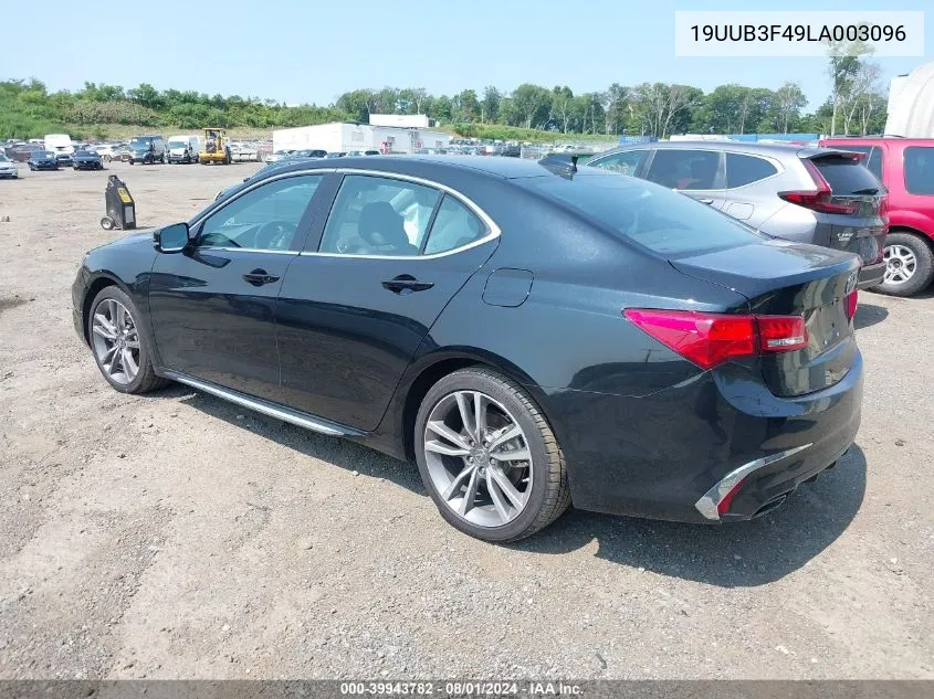 2020 Acura Tlx Tech Package VIN: 19UUB3F49LA003096 Lot: 39943782