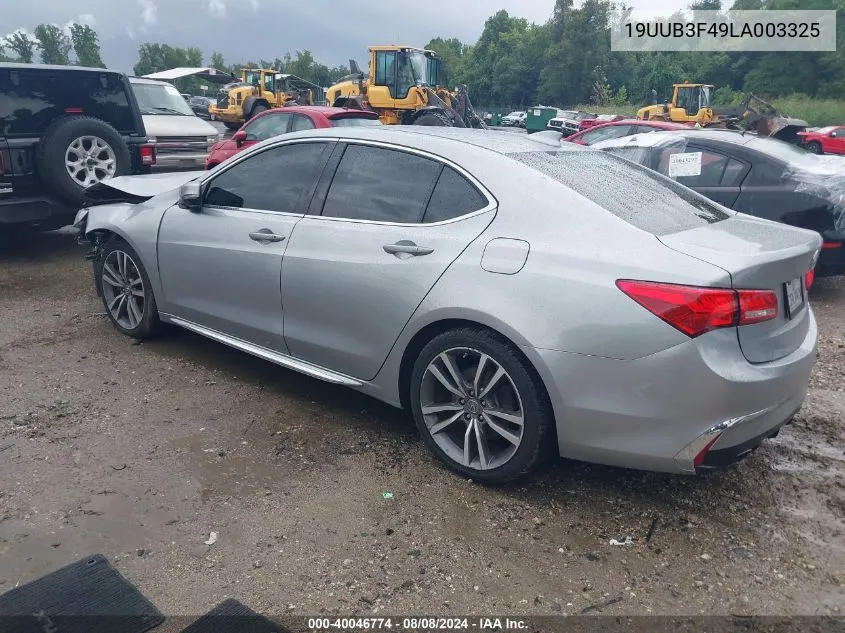 2020 Acura Tlx Tech Package VIN: 19UUB3F49LA003325 Lot: 40046774