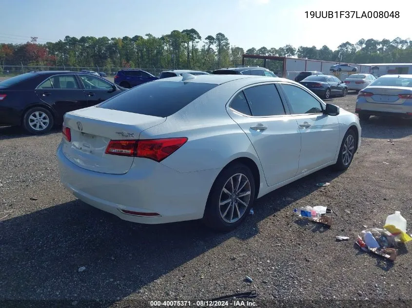 2020 Acura Tlx Standard VIN: 19UUB1F37LA008048 Lot: 40075371