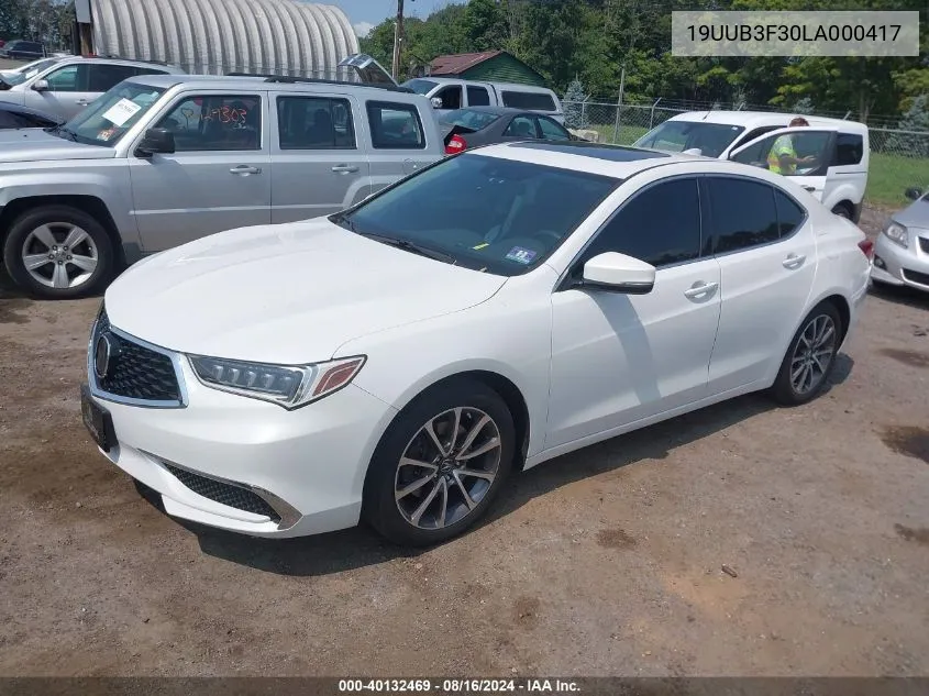 2020 Acura Tlx Standard VIN: 19UUB3F30LA000417 Lot: 40132469