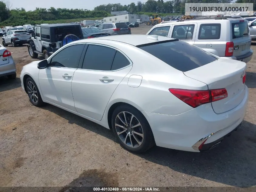 19UUB3F30LA000417 2020 Acura Tlx Standard