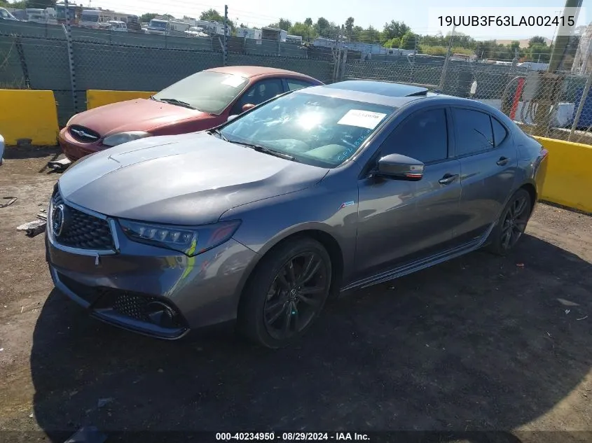 2020 Acura Tlx A-Spec/A-Spec W/Red Leather VIN: 19UUB3F63LA002415 Lot: 40234950