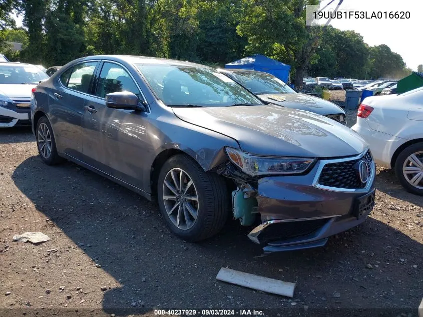 2020 Acura Tlx Tech Package VIN: 19UUB1F53LA016620 Lot: 40237929