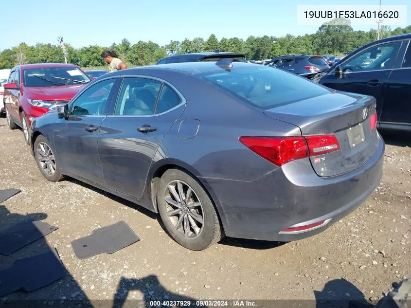 2020 Acura Tlx Tech Package VIN: 19UUB1F53LA016620 Lot: 40237929