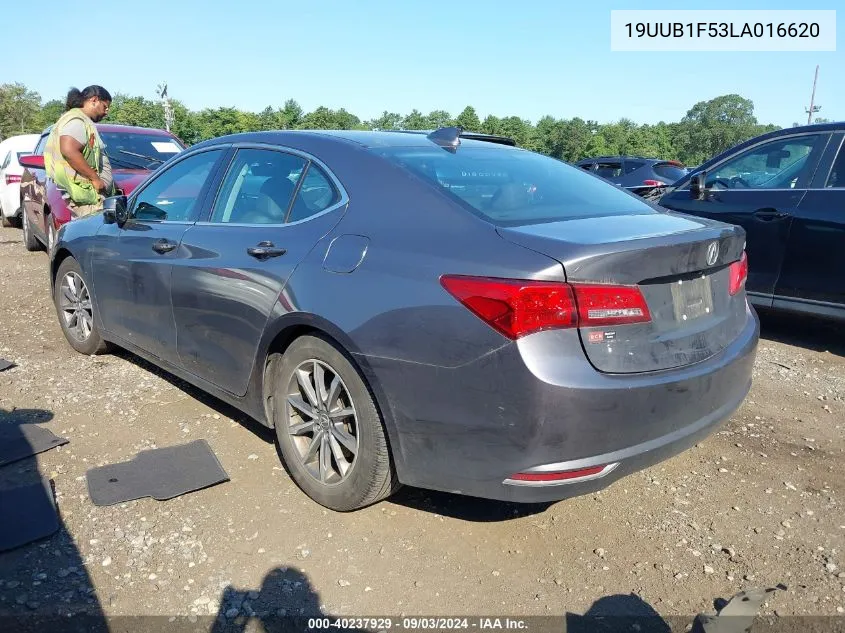 2020 Acura Tlx Tech Package VIN: 19UUB1F53LA016620 Lot: 40237929