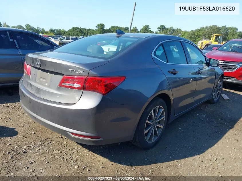 2020 Acura Tlx Tech Package VIN: 19UUB1F53LA016620 Lot: 40237929