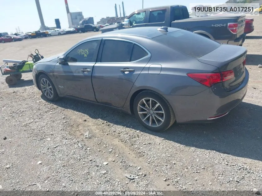 2020 Acura Tlx Standard VIN: 19UUB1F35LA017251 Lot: 40299296