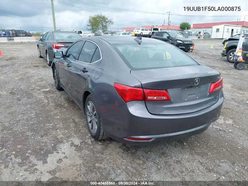 2020 Acura Tlx Tech Package VIN: 19UUB1F50LA000875 Lot: 40455868