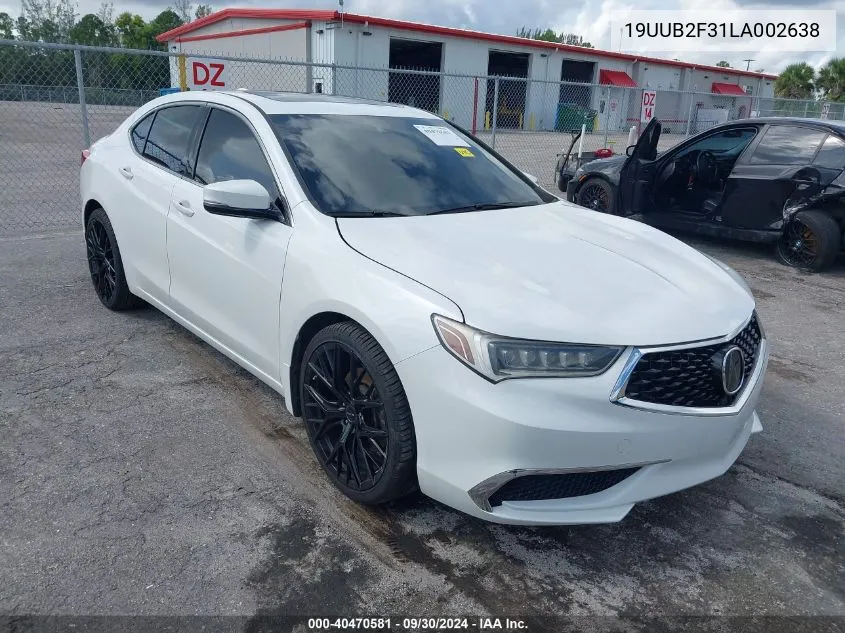 2020 Acura Tlx Standard VIN: 19UUB2F31LA002638 Lot: 40470581