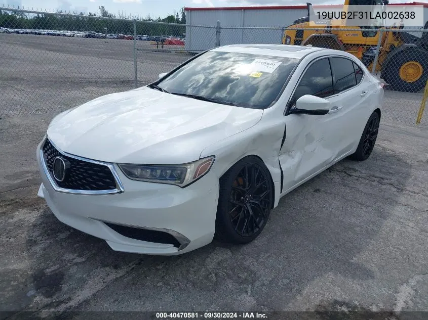 2020 Acura Tlx Standard VIN: 19UUB2F31LA002638 Lot: 40470581