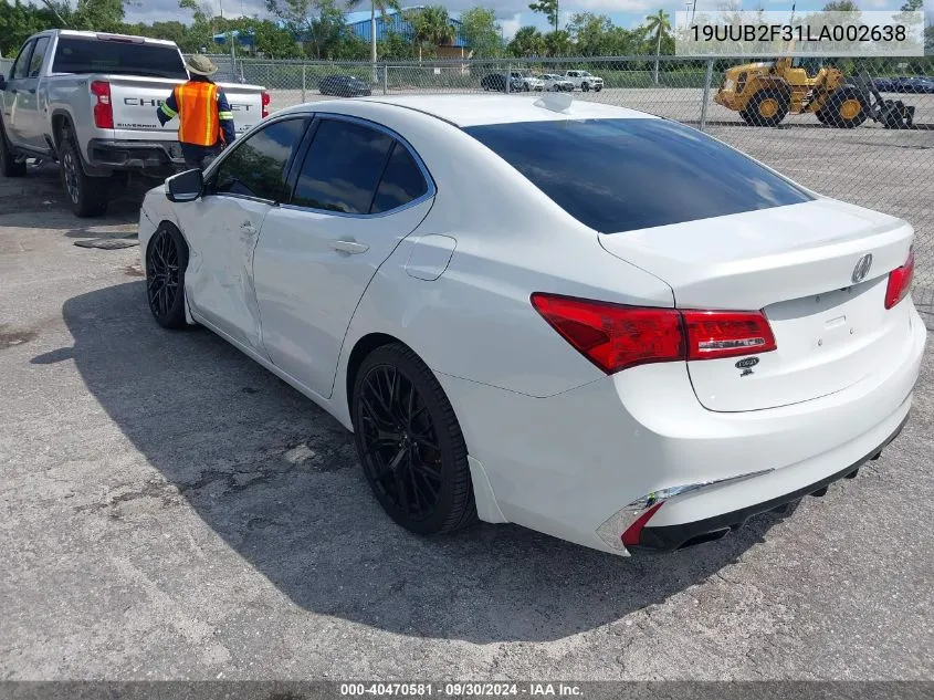 2020 Acura Tlx Standard VIN: 19UUB2F31LA002638 Lot: 40470581