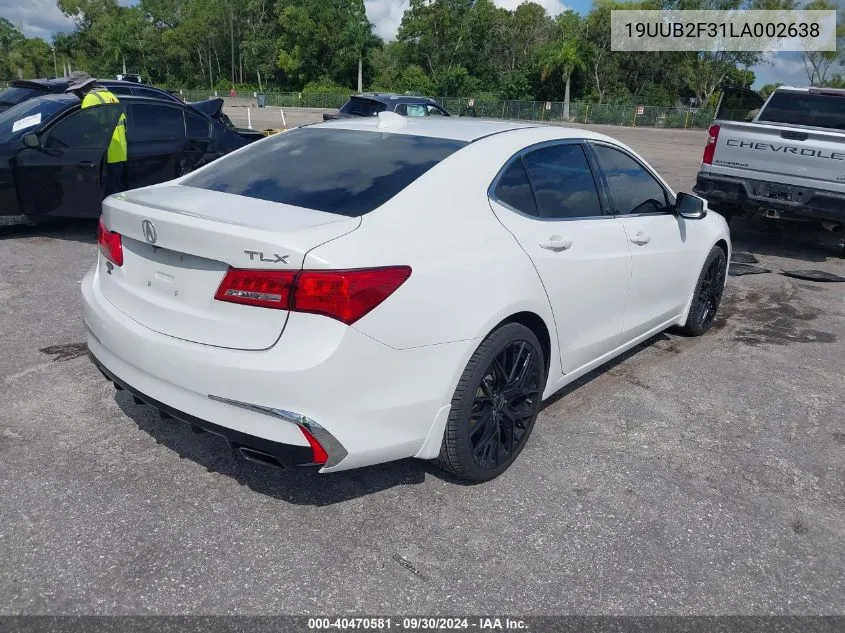 2020 Acura Tlx Standard VIN: 19UUB2F31LA002638 Lot: 40470581