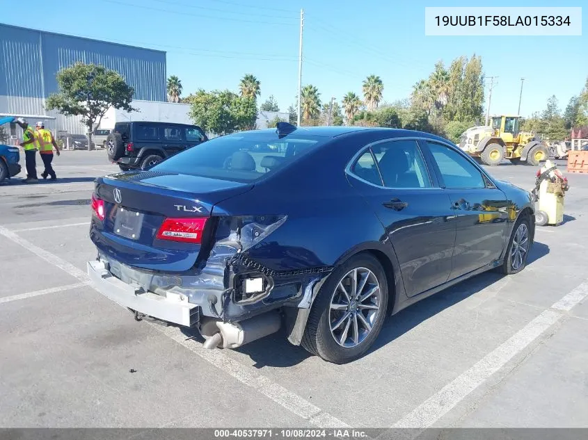 2020 Acura Tlx Tech Package VIN: 19UUB1F58LA015334 Lot: 40537971