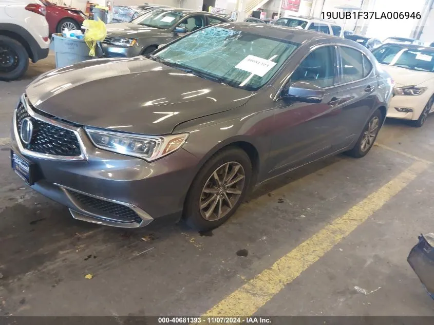 2020 Acura Tlx Standard VIN: 19UUB1F37LA006946 Lot: 40681393