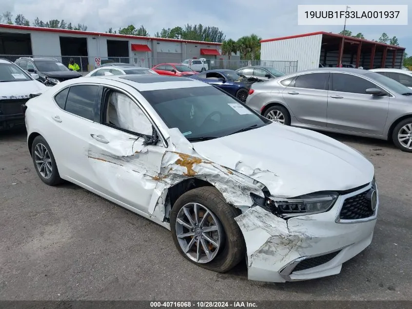 2020 Acura Tlx Standard VIN: 19UUB1F33LA001937 Lot: 40716068