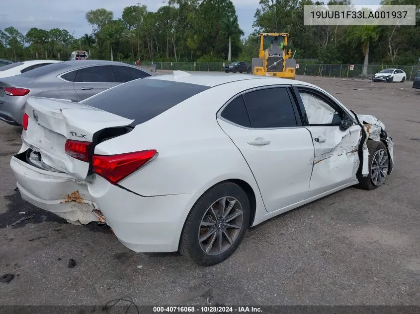 2020 Acura Tlx Standard VIN: 19UUB1F33LA001937 Lot: 40716068