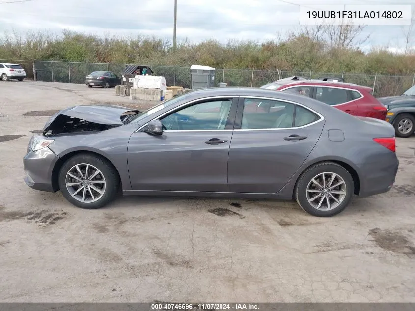 2020 Acura Tlx Standard VIN: 19UUB1F31LA014802 Lot: 40746596