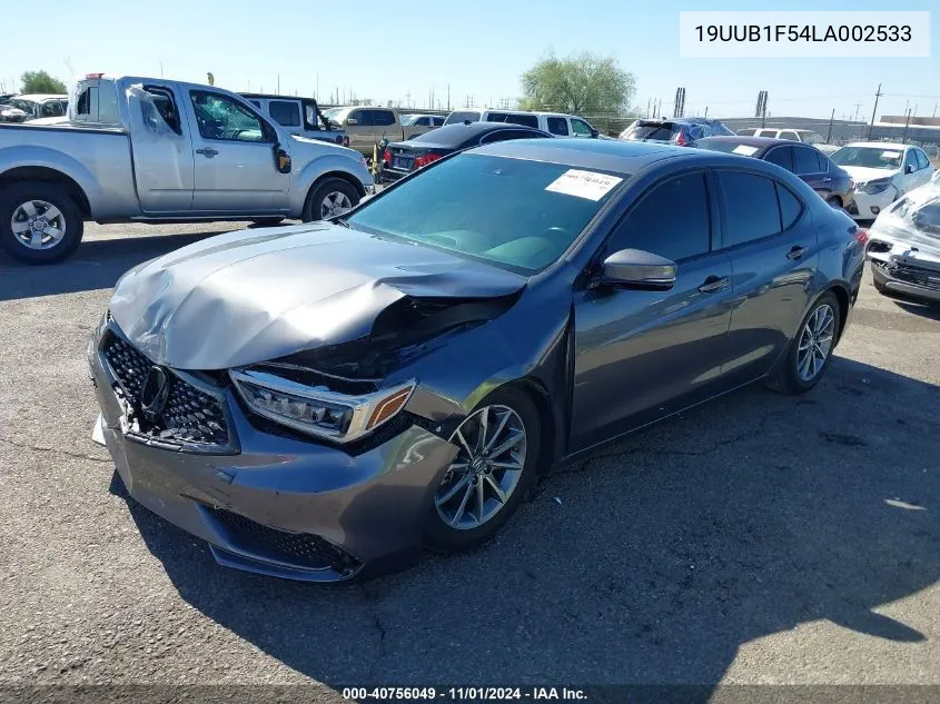 2020 Acura Tlx Tech Package VIN: 19UUB1F54LA002533 Lot: 40756049