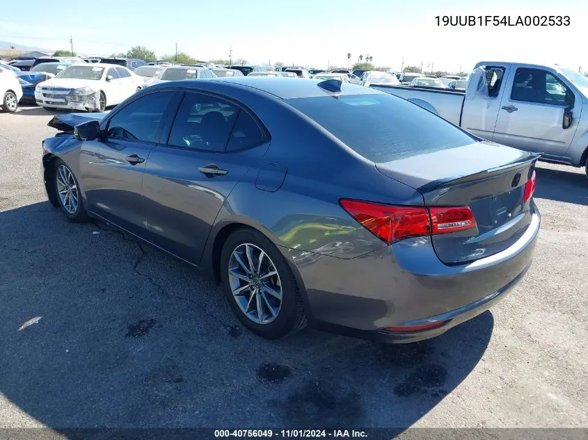 2020 Acura Tlx Tech Package VIN: 19UUB1F54LA002533 Lot: 40756049