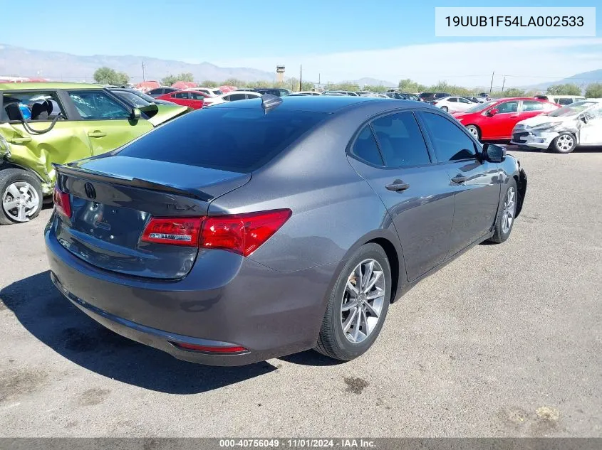 2020 Acura Tlx Tech Package VIN: 19UUB1F54LA002533 Lot: 40756049