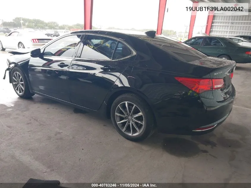 2020 Acura Tlx Standard VIN: 19UUB1F39LA002042 Lot: 40783246