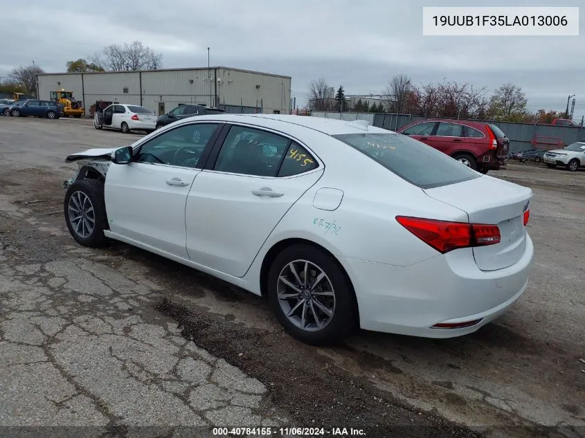 2020 Acura Tlx Standard VIN: 19UUB1F35LA013006 Lot: 40784155