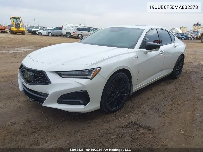 2021 Acura Tlx A-Spec VIN: 19UUB6F50MA802373 Lot: 12089426