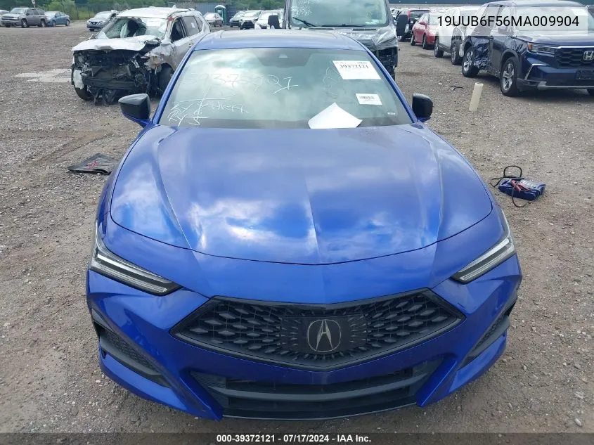 2021 Acura Tlx A-Spec Package VIN: 19UUB6F56MA009904 Lot: 39372121