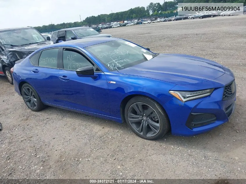 2021 Acura Tlx A-Spec Package VIN: 19UUB6F56MA009904 Lot: 39372121