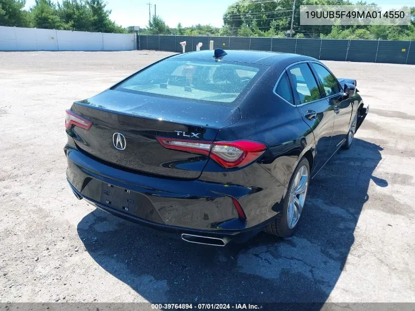 2021 Acura Tlx Technology Package VIN: 19UUB5F49MA014550 Lot: 39764894