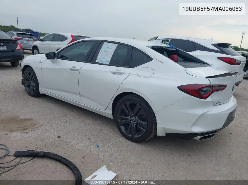 19UUB5F57MA006083 2021 Acura Tlx A-Spec Package