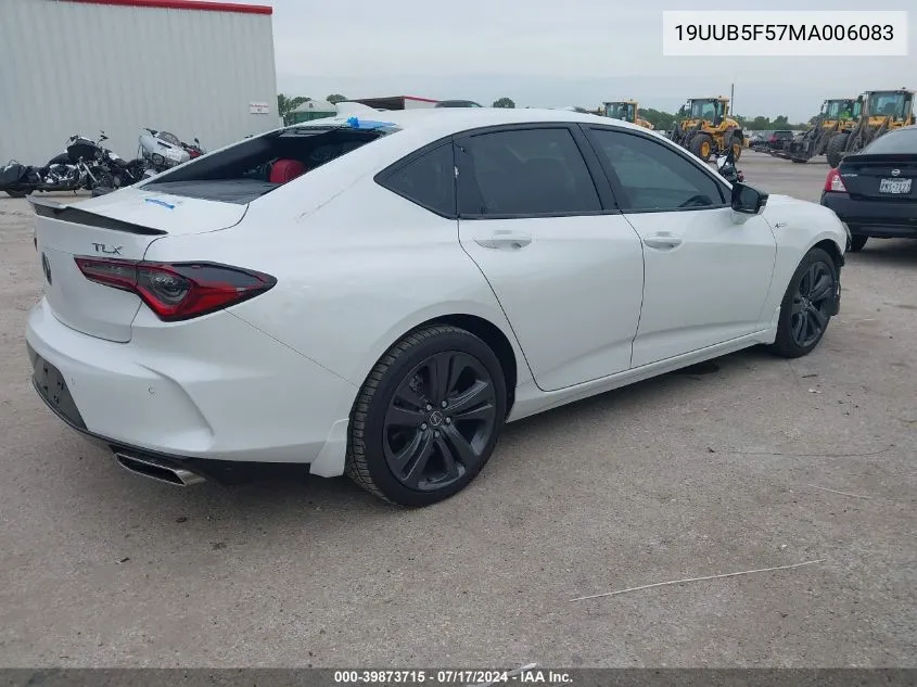 2021 Acura Tlx A-Spec Package VIN: 19UUB5F57MA006083 Lot: 39873715