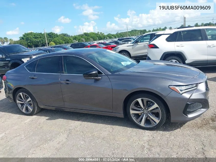 2021 Acura Tlx Advance Package VIN: 19UUB5F60MA009609 Lot: 39964551