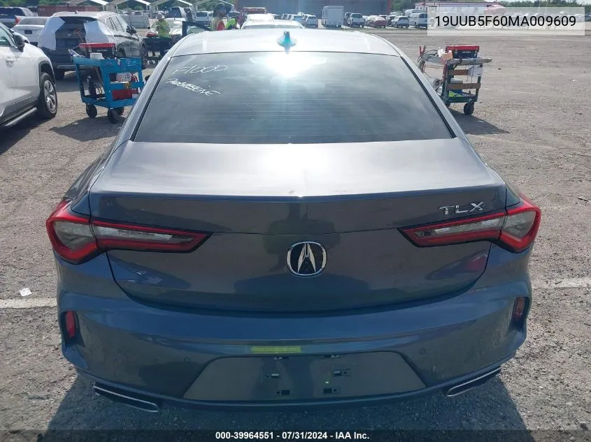 2021 Acura Tlx Advance Package VIN: 19UUB5F60MA009609 Lot: 39964551