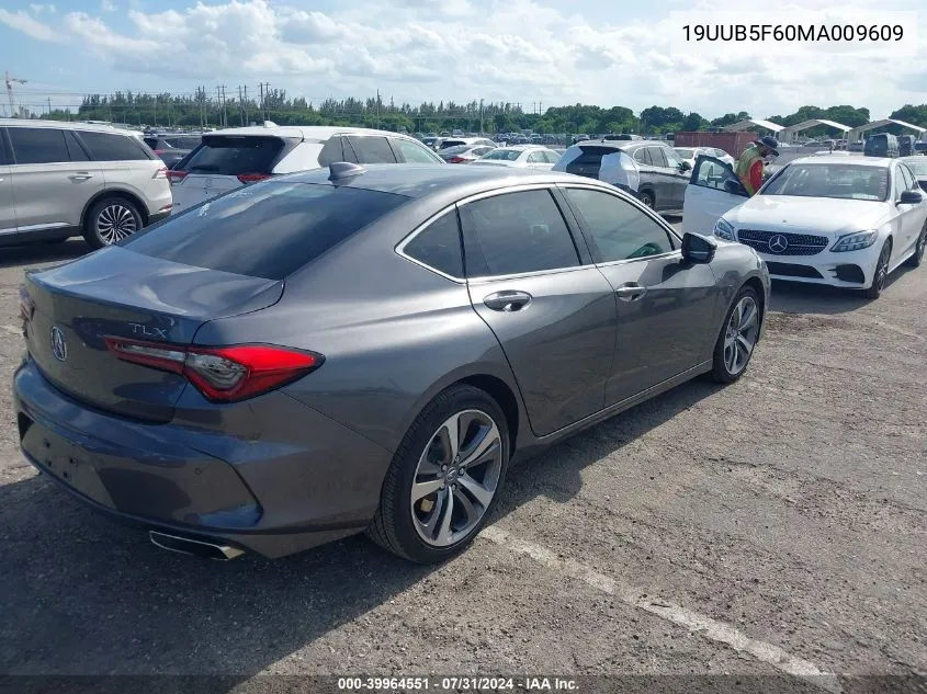 19UUB5F60MA009609 2021 Acura Tlx Advance Package