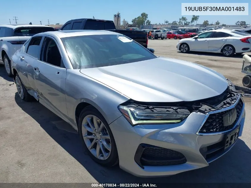 19UUB5F30MA001483 2021 Acura Tlx Standard