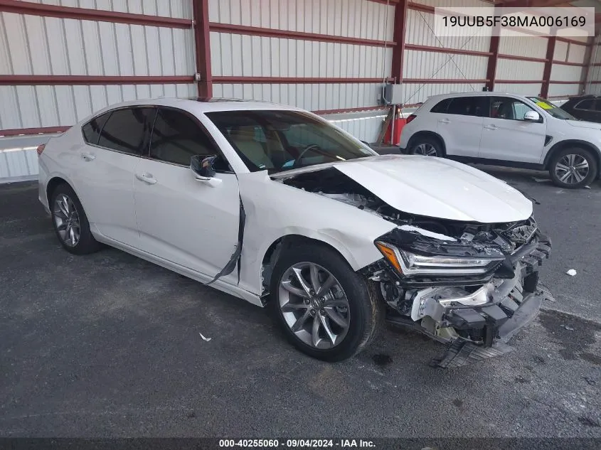 19UUB5F38MA006169 2021 Acura Tlx Standard