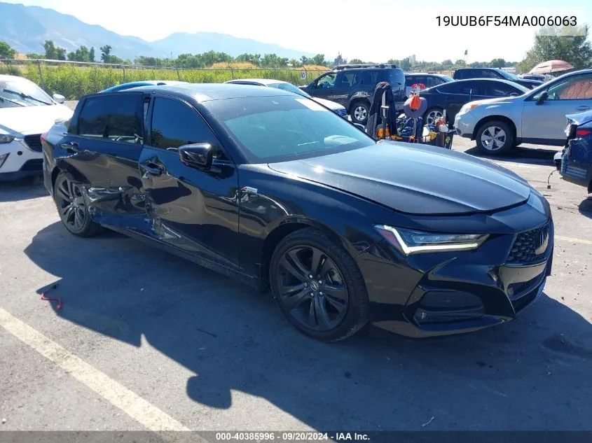 2021 Acura Tlx A-Spec Package VIN: 19UUB6F54MA006063 Lot: 40385996