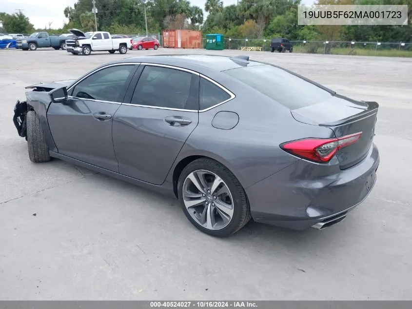 2021 Acura Tlx Advance Package VIN: 19UUB5F62MA001723 Lot: 40524027