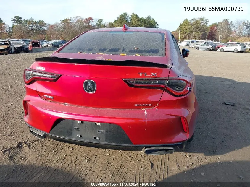 2021 Acura Tlx A-Spec Package VIN: 19UUB6F55MA000739 Lot: 40694166