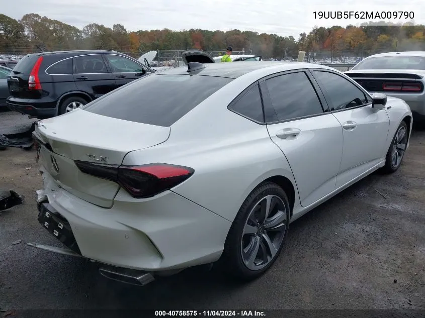 2021 Acura Tlx Advance Package VIN: 19UUB5F62MA009790 Lot: 40758575