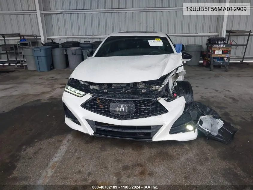 2021 Acura Tlx A-Spec Package VIN: 19UUB5F56MA012909 Lot: 40782189