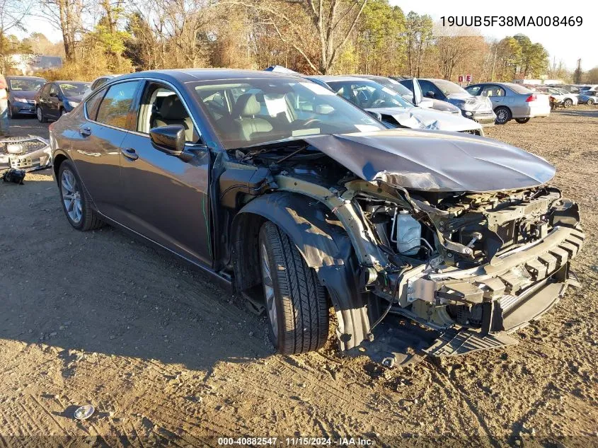 2021 Acura Tlx Standard VIN: 19UUB5F38MA008469 Lot: 40882547