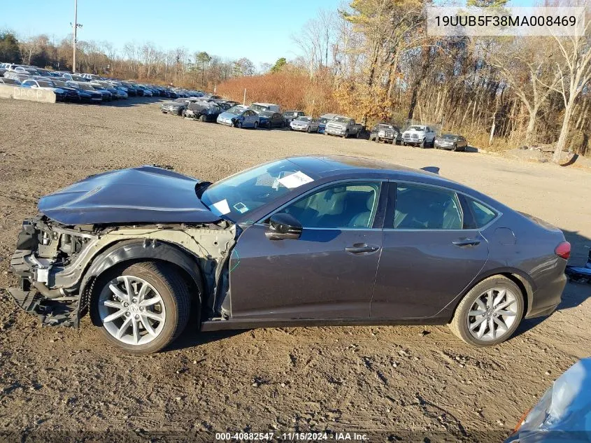 2021 Acura Tlx Standard VIN: 19UUB5F38MA008469 Lot: 40882547