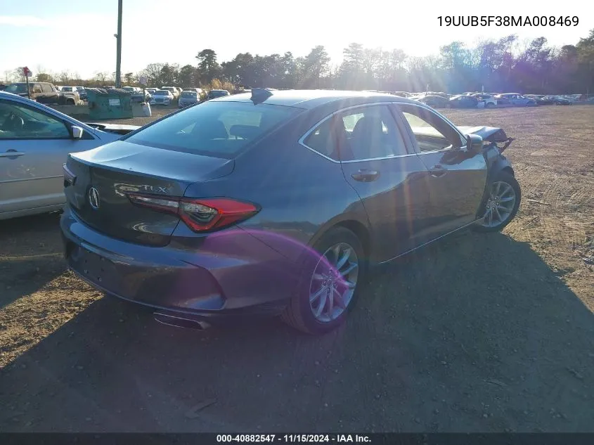 2021 Acura Tlx Standard VIN: 19UUB5F38MA008469 Lot: 40882547