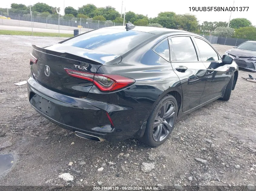 19UUB5F58NA001377 2022 Acura Tlx A-Spec Package