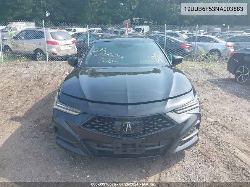 19UUB6F53NA003883 2022 Acura Tlx A-Spec Package