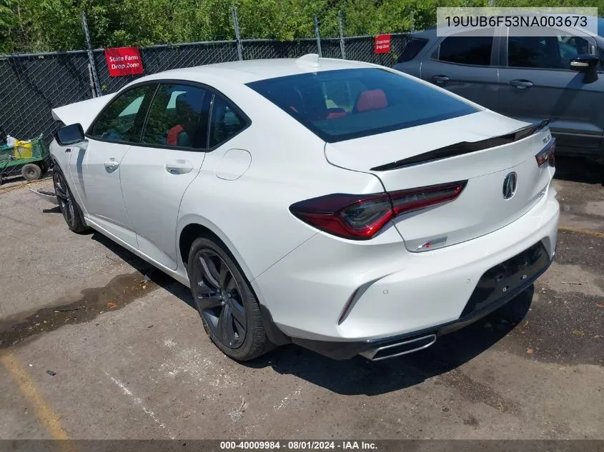 19UUB6F53NA003673 2022 Acura Tlx A-Spec Package